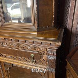 Antique 19th Century French Carved Wood Hutch