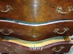 Antique 19th Wooden Commode Rococo Style Louis XV Furniture Bronze Marble Top C