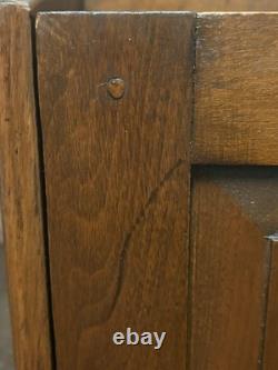 Antique 19th c Walnut Oak Spice Cabinet Cupboard Free Standing Wall Mount Pegged