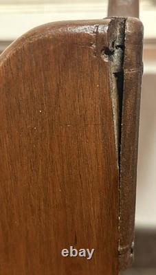 Antique 19th c Walnut Oak Spice Cabinet Cupboard Free Standing Wall Mount Pegged