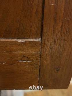 Antique 19th c Walnut Oak Spice Cabinet Cupboard Free Standing Wall Mount Pegged