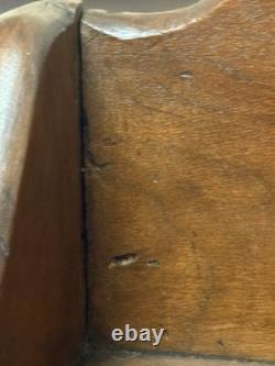 Antique 19th c Walnut Oak Spice Cabinet Cupboard Free Standing Wall Mount Pegged