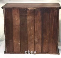 Antique 19thC Country Store Wood Cabinet Cubby Slot Credit/Receipt Dye Part File