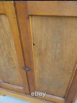 Antique 2 Door Primitive American Country Pie Safe