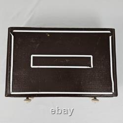 Antique 2 Drawer Spool Thread Storage Cabinet Wooden Painted Vintage