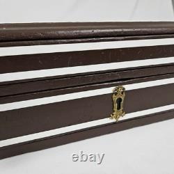 Antique 2 Drawer Spool Thread Storage Cabinet Wooden Painted Vintage