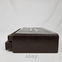 Antique 2 Drawer Spool Thread Storage Cabinet Wooden Painted Vintage