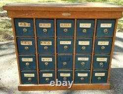 Antique 20 Drawer Apothecary Multi Drawer Cabinet US. Desk File & Cabinet Company