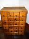 Antique 24 Drawer Rustic Wood Store Apothecary Cabinet 25 3/4 Tall