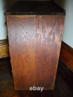 Antique 24 Drawer Rustic Wood Store Apothecary Cabinet 25 3/4 Tall