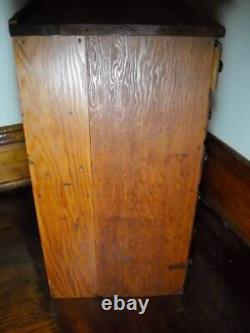 Antique 24 Drawer Rustic Wood Store Apothecary Cabinet 25 3/4 Tall