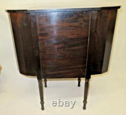 Antique 29 Imperial Solid Mahogany Martha Washington 3-Drawer Sewing Cabinet