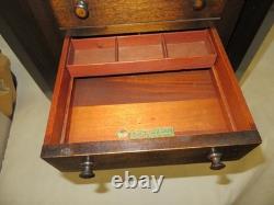 Antique 29 Imperial Solid Mahogany Martha Washington 3-Drawer Sewing Cabinet
