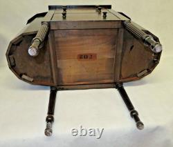 Antique 29 Imperial Solid Mahogany Martha Washington 3-Drawer Sewing Cabinet