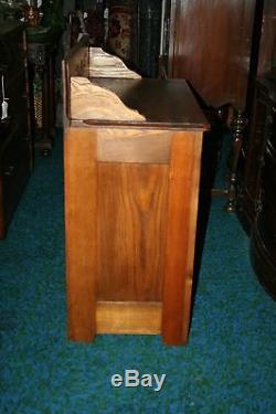 Antique 3-Drawer Classic American Oak Single Door Cabinet Commode c. 1910