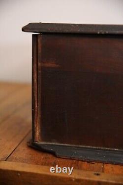 Antique 3 Drawer Spool Thread Cabinet apothecary letterpress wood file map box
