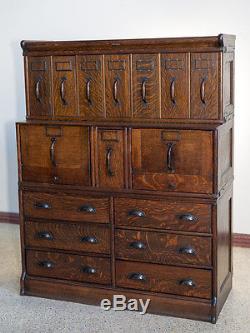 Antique 3 Stack Globe Wernicke File Cabinet