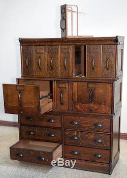 Antique 3 Stack Globe Wernicke File Cabinet