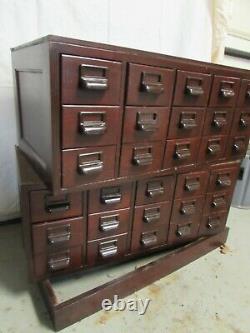 Antique 30 Drawer GLOBE Wernicke File Cabinet Library Apothecary Wooden Stunning