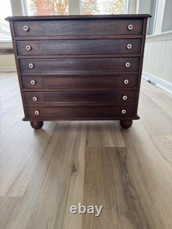 Antique 4 Drawer J & P Coats Spool Thread Cabinet Antique 4 Drawer J & P Coats Spool Thread Cabinet