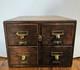 Antique 4 Drawer Library Bureau Sole Maker Tiger Oak Card Cabinet Victorian