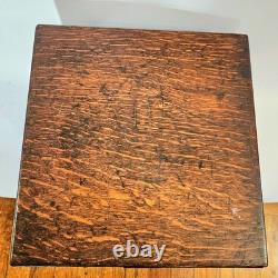Antique 4 Drawer Library Bureau Sole Maker Tiger Oak Card Cabinet Victorian