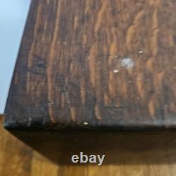 Antique 4 Drawer Library Bureau Sole Maker Tiger Oak Card Cabinet Victorian