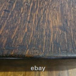 Antique 4 Drawer Library Bureau Sole Maker Tiger Oak Card Cabinet Victorian