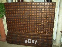 Antique 411 Drawers Country Store Hardware Bolt Cabinet Cupboard