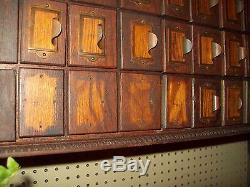 Antique 411 Drawers Country Store Hardware Bolt Cabinet Cupboard