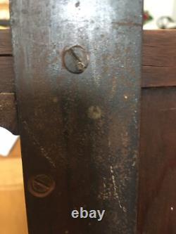 Antique 6 Drawer Wood Cabinet Porcelain Knobs 30x21-1/2x6-1/2