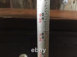 Antique 6 Drawer Wood Cabinet Porcelain Knobs 30x21-1/2x6-1/2