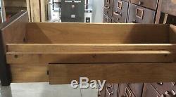 Antique 6-Piece Modular Library Card Catalog File Cabinet Remington Rand Wooden