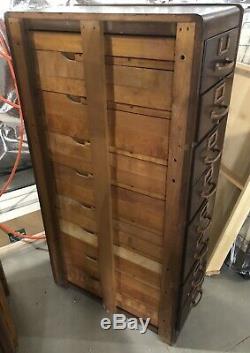 Antique 6-Piece Modular Library Card Catalog File Cabinet Remington Rand Wooden