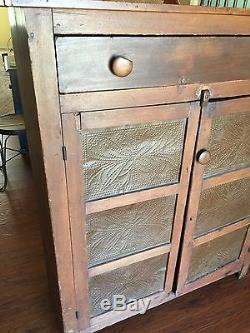 Antique 6 Tin Pie Safe Cupboard Cabinet Local Pick Up Only