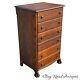 Antique 6 Drawer Oak Collectors Cabinet Narrow Dresser Record Music Edison 1900s