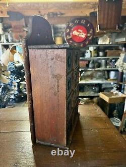 Antique 8 Drawer Spice Cabinet Primitive Vtg