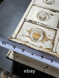 Antique 8 Drawer Spice Cabinet Wall Mount Primitive Vtg Old Paint Farm House