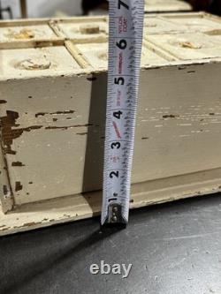 Antique 8 Drawer Spice Cabinet Wall Mount Primitive Vtg Old Paint Farm House