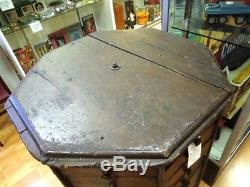 Antique 8 Sided 96 Drawer Store Revolving Screw And Bolt Cabinet