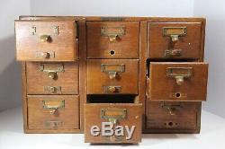 Antique 9-Drawer Card Catalog Cabinet by Library Bureau Sole Makers