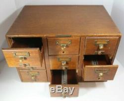 Antique 9-Drawer Card Catalog Cabinet by Library Bureau Sole Makers