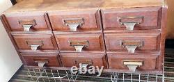 Antique 9 Drawer Filing Cabinet Office Specialty Genuine Shannon System 1890