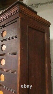 Antique Amberg's Imperial Oak Letter File Cabinet, 30 Drawer, circa 1890's