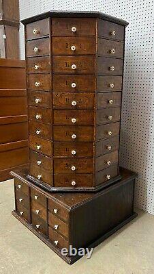 Antique American Bolt & Screw Co. Dayton Oh Octagon Hardware Cabinet 98 Drawer