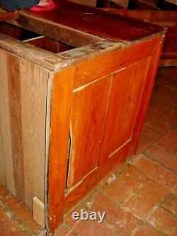 Antique American Oak Cabinet in 2 Parts