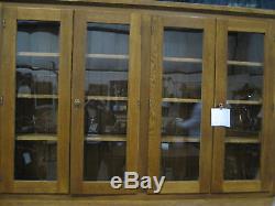 Antique American Oak Country Store Case Cabinet