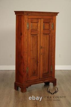 Antique American Pine Two-Door Cupboard