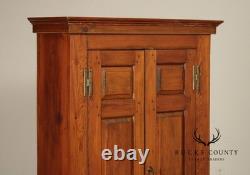 Antique American Pine Two-Door Cupboard