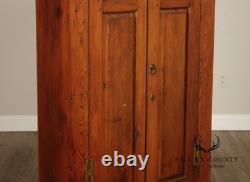 Antique American Pine Two-Door Cupboard
